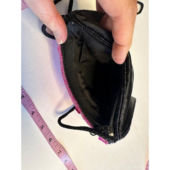 Vintage sequin fuchsia purse for prom or any other special occasion - Picture 4 of 5
